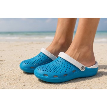Женские шлепанцы Сабо crocs-02 с белый