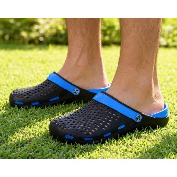 Мужские Сабо crocs-02 черн-синие Мужские Сабо crocs-02 черн-синие
